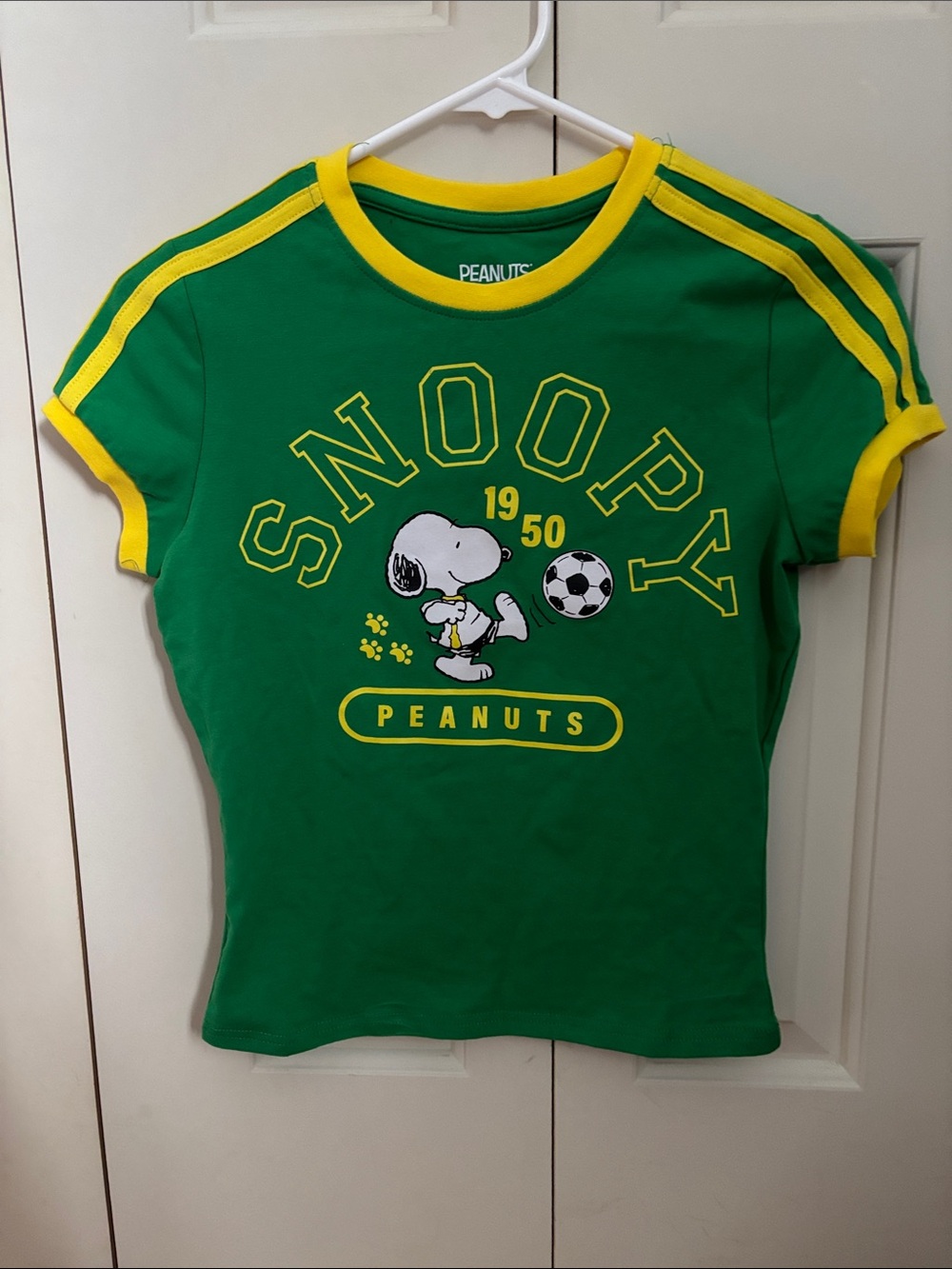 Peanuts Green & Yellow Snoopy Soccer Tee